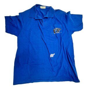 Hanes VB Virginia Beach Polo Shirt M Blue Cotton/Polyester 33d